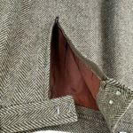 Ah! Austin Hill Brown Cream Chevron 100% Pure Wool Lined Midi Skirt USA Size 8 Photo 4