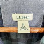 L.L.Bean  Green Blue Plaid Cotton Blend Long Sleeve Button Down Soft Size Medium Photo 1