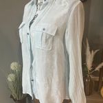 EXPRESS Size 5/6 Button Down Light Blue Shirt Photo 2