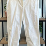 Ann Taylor NWT Mid-Rise The Crop White Woven Career Dress Pant Trouser, 14 Photo 0