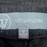 Wit & Wisdom Black Pinstriped Straight Skinny Mid Rise Trousers Dress Pants 0 Photo 3