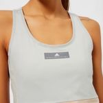 Adidas 🆕 by Stella McCartney | Yoga Comfort Tank Top Rose Pink Stone Gray NWT Photo 3