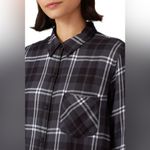 Rails Bianca Grey Black Metallic Plaid Top Tunic EUC Size XS Photo 3