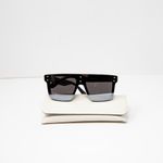 ZARA Black Mirrored Reflective Square Oversized Windshield Sunglasses Photo 0