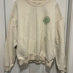 Urban Outfitters Cream Graphic Print Sweatshirt - Follow the Sun - Small Photo 0