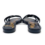 Sam Edelman Bay Slide Sandals Size 9 Black Croco Leather Logo Slides Photo 6