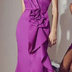 Elliatt  Gavotte Full Length Strapless Gown in Orchid Purple Size Small NWT Photo 0