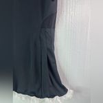 PCGAGA L Tennis Dress Black Women's Fitted Outfit White Ruffle Skirt Trim Size L Photo 7