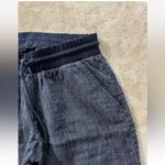 Athleta Womens Pants Pull On Jogger Linen Bali‎ Cropped Navy Stripe Cotton Sz 0 Photo 2
