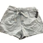 BLANK NYC Paperbag Tie Waist Denim Belted Shorts Women’s Size 30 Blue NWT Photo 0