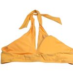 Aerie Swim Halter Bikini Top Keyhole Removable Cups Yellow L Photo 1