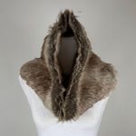 Michael Stars  Faux Fur Multi Tone Tan Brown Neck Wrap Scarf Photo 0