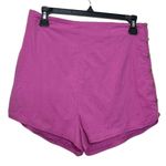 Free People Pin Up Shorts High Waisted Pink Cotton Side Buttons Womens Size S Photo 1