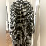 NVLT Black and White Houndstooth Trench Coat Size L Photo 4