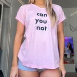 Champion pink jersey short sleeve tshirt “can you not” Photo 0