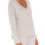 Eberjay Eberjey Elon The V-Neck Gray Ribbed Pullover Medium Photo 7