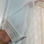 Shannon Ford New York White Lace Polka Dot Bateau Neck Blouse Size XL EUC #4245 Photo 3