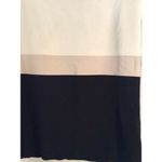 August Silk  striped neutral short sleeve sweater career Small S VNC Photo 2