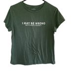 SheIn green large shirt sleeve tshirt I may be wrong but it’s highly unlikely Photo 0