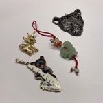 Lot Of 4 Animal Costume Pendants / Charms Variety Cat, Koala, Donkey, Rooster Photo 5