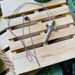 Cross 18k Gold Sterling Silver Necklace Photo 2