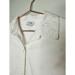 Kate Spade NEW YORK Off White Poplin Floral Cutout Button Up Shirt Size 12 Photo 9