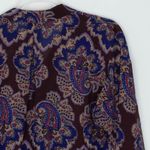 Pendleton VTG  Miss Sophisticates Womens Paisley Button Up Blouse Size M Brown Photo 6