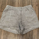 Old Navy  Women's Size S Blue Striped Linen Blend HR Shorts Beach Summer EUC Photo 0