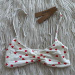 SKIMS  Fits Everybody Picot Skimpy Scoop Bralette Ruby Heart Print Size XXS Photo 0