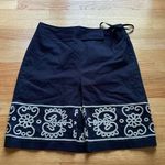 Loft ANN TAYLOR Women's Slightly A-Line Skirt Embroidered Bow Tie SK15824 Work Photo 2