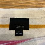 Lumière Lumiere size small pink and yellow striped‎ sweater. Photo 1