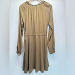 Mystree Brown Navy Southwest Print Trim Raw Edge Neckline ModCloth Shirt Dress Mystery Photo 6