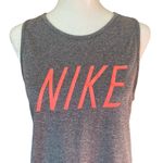  Dri Fit gray tank top with fluorescent orange NIKE lettering summer Photo 5