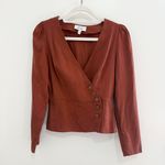 & Other Stories & Other Stories Paris Atelier Rust Wrap Blouse – Size 4 Photo 3