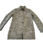 Kenneth Cole  Grey & White Marled Knit Long Jacket  women Small Photo 2