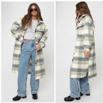 Princess Polly  Deasia Check Coat Grey / Beige New Tags Photo 1