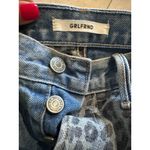 GRLFRIEND Animal Print Straight Leg Jeans Size 29 Blue Photo 4