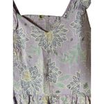 Angie  Floral Print Ruffle‎ Strap Open Back Maxi Dress - Lavender Size Small Photo 8