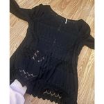 Free People Fire Island Open Back Knit Cinch Lacey Top Size Medium Photo 7