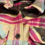Wild Fable Brown Pink Plaid Crop Jacket Photo 2