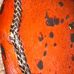 NEW Handmade Dyed Cowhide Leather Cossbody Purse Steer Cow Rust Western Orange Brown Photo 10