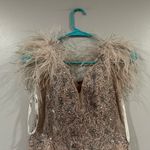 Mac Duggal  20246 Lilac Feathered Crystal Embellished Sleeveless Gown sz 4 Photo 2