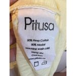 Pitusa Henrietta Dress Standard Size M/L Long Sleeves Yellow Cotton Modal NWOT Photo 4