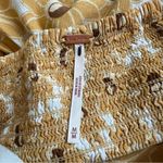 Free People  Women’s Rosalee Midi Dress Yellow Combo Sunflowers Floral Print Sz M Photo 4