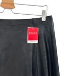 Spanx Faux Leather Flouncy Skirt Mini Black Size Large Photo 5