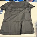 Cherokee  Core Stretch Modern Classic Black Medical Scrub Short Sleeve Top Large Photo 4