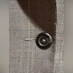 George Stretch Gray/Black/White/Blue Plaid Blazer Sz 14 With Shoulder Pads Photo 1