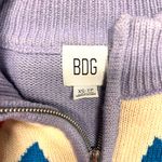 Urban Outfitters Western  BDG Jesse Half-Zip Sweater Xs  Lavender Stars Photo 5