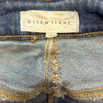 Risen  Jeans High Rise Button Fly Distressed Frayed Raw Hem Stretchy Size 13/31 Photo 7