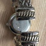 Geneva Elite Ladies Watch Two Tone Scroll Hinged Cuff Bracelet Pearl Dial Photo 3